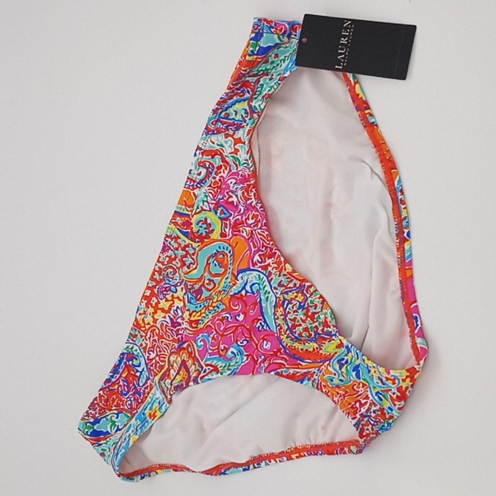 Lauren Ralph Lauren Amara Patchwork Printed Hipster Bikini Bottom Multicolor 16